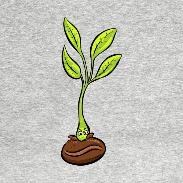 Coffee Bean and Seedling Garden Tips Toons by Garden Tips Toons